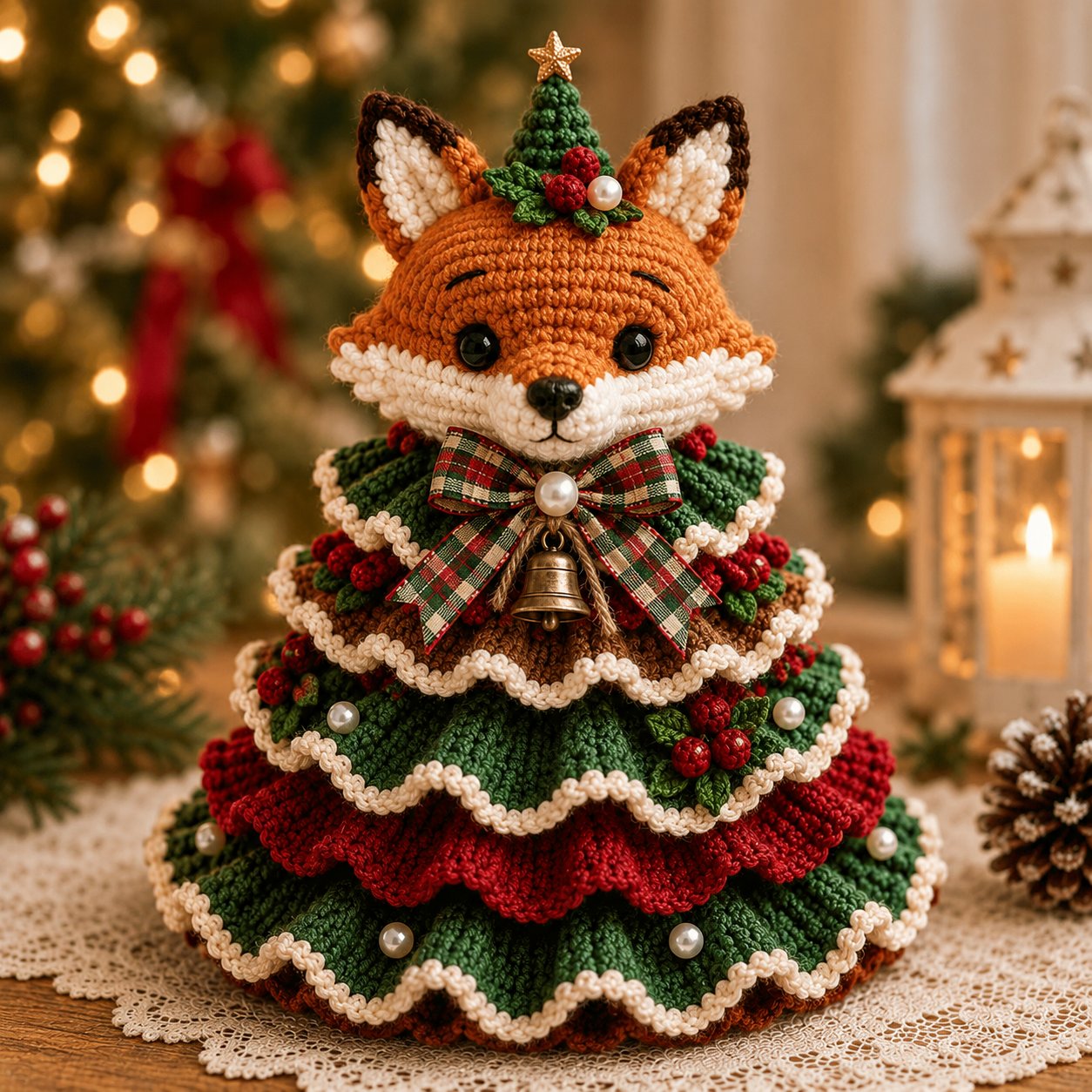 🔥Last Day 49% OFF - 🎄Crochet Animal Christmas Tree DIY Kit