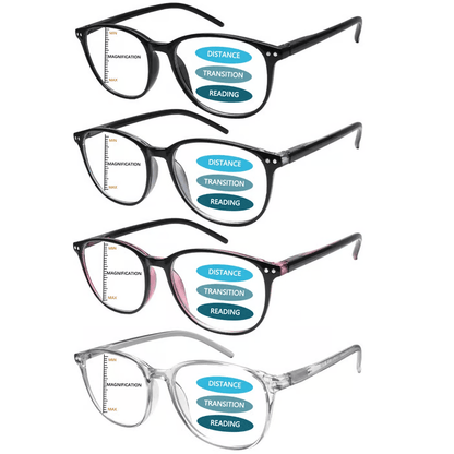 👓4 Pack Progressive Multifocal Reading Glasses for Women Style