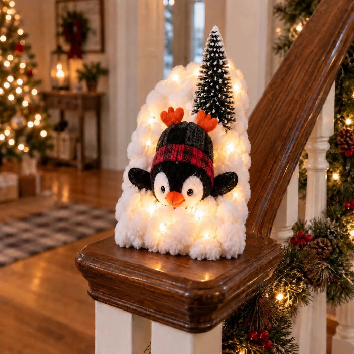 Belly Slide Penguin Christmas Decor