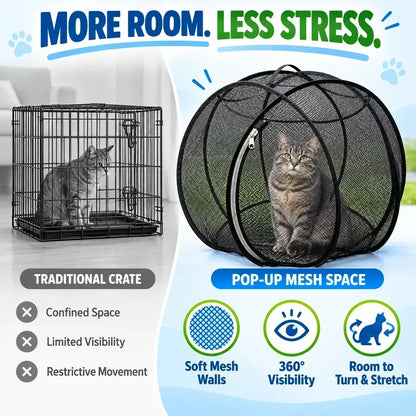 🐱🌿Rolling Mesh Cat Playpen