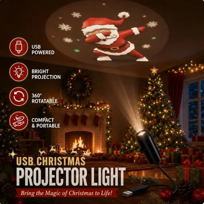 ⏳ Last Day 49% OFF – 🎄HD Christmas Scene Projector | 6 or 10 Festive Projection Discs, USB Plug & Play, 360° Flexible Design & Up to 200 Sq Ft Coverage ✨