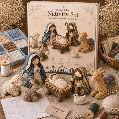 🔥LAST DAY 50% OFF -✨ DIY Patchwork Nativity Scene Sewing Kit (Beginner-Friendly)