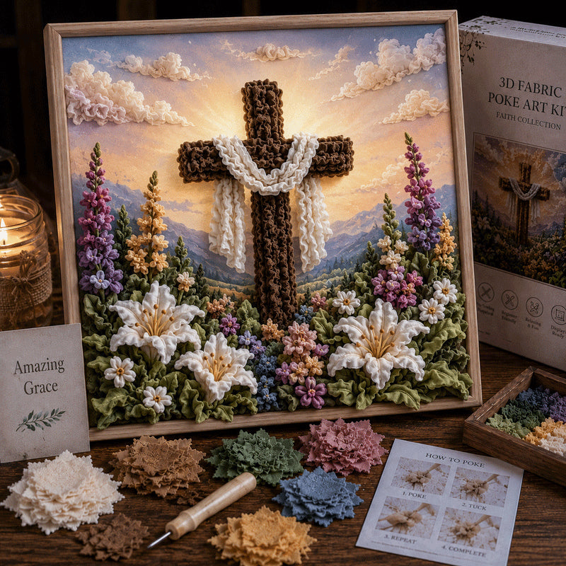 Cross of Grace Garden Christian fabric craft kit