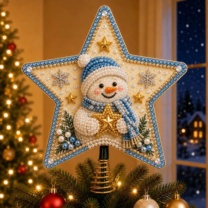 🔥Last Day 49% OFF - 🎄🎅Pearl Diamond Art Christmas Tree Topper Kit