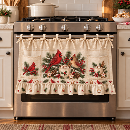 ⏳ Last Day 49% OFF – 🎄 Christmas Tie-On Pocket Curtain Collection