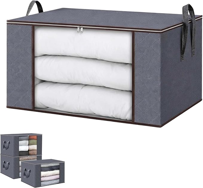 Bags Foldable Storage Box with Large Clear Window Sturdy Handles