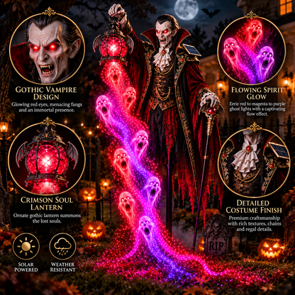 🎁 Today Only: 90% OFF 🎁🧛 Vampire Lord Crimson Soul Solar Garden Light