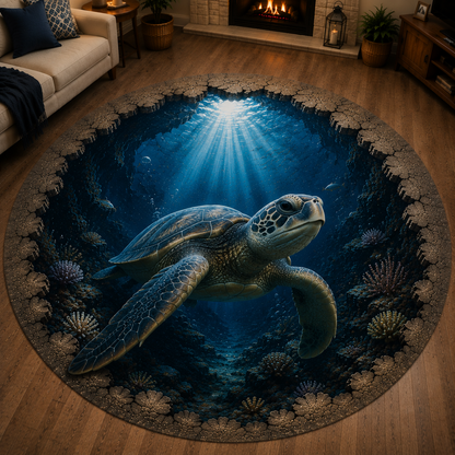 🌊 50% OFF Ocean Portal Illusion Rug™ - A Realistic 3D Ocean World Beneath Your Feet
