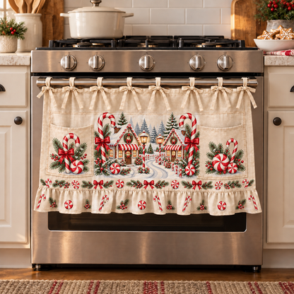 ⏳ Last Day 49% OFF – 🎄 Christmas Tie-On Pocket Curtain Collection