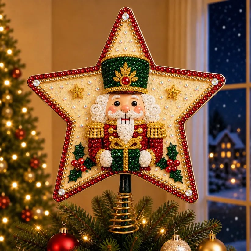🔥Last Day 49% OFF - 🎄🎅Pearl Diamond Art Christmas Tree Topper Kit