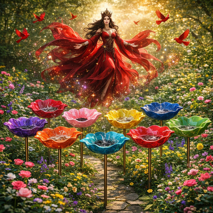 🔥2026 Muttertagsgeschenke 50% Rabatt🔥Handgemachter Blumen-Gartenstecker aus Metall🐦