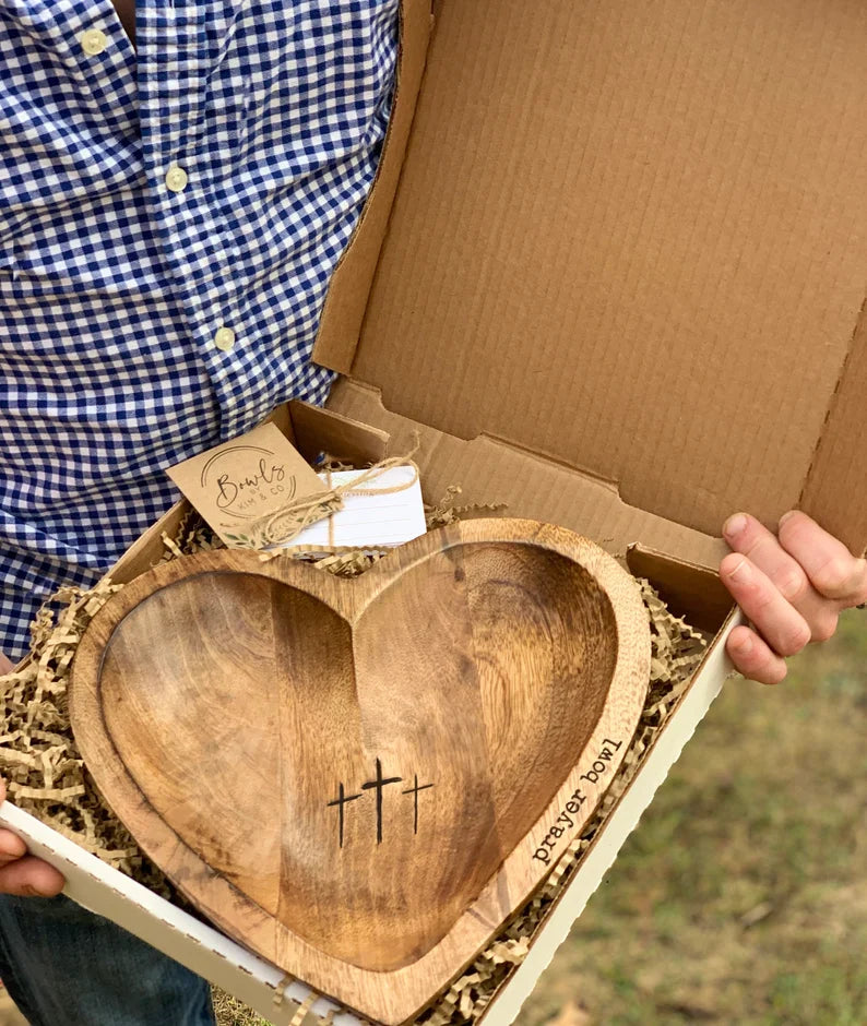 Gebetsschale „Neues Herz“ – Moderner Kreuz-Religionsgeschenk