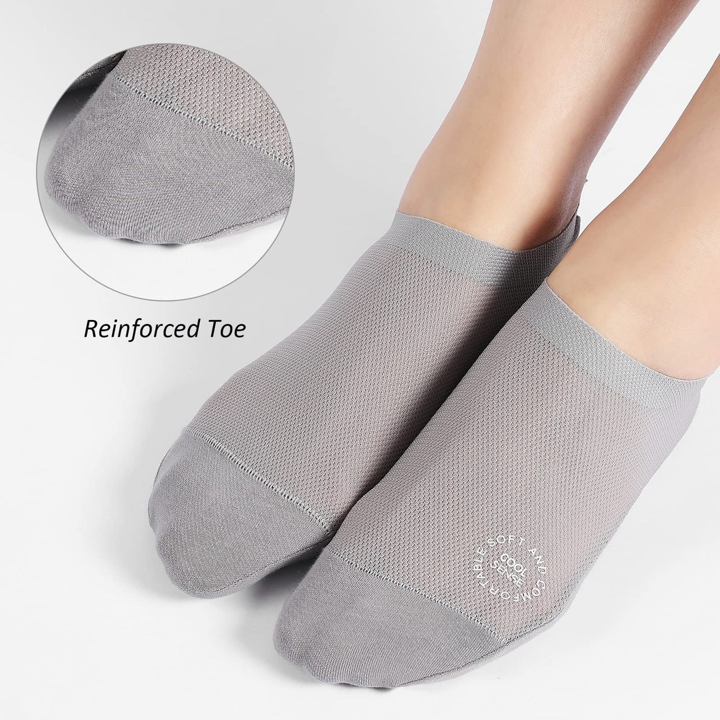 🔥HOT SALE🔥🔥 3-Pair Invisible Grip Socks Pack 🧦 – Breathable Low-Cut Anti-Slip Sweat-Absorbing Design