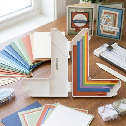 Ensemble de guides d'alignement pour travaux manuels en papier avec étui