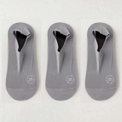 🔥HOT SALE🔥🔥 3-Pair Invisible Grip Socks Pack 🧦 – Breathable Low-Cut Anti-Slip Sweat-Absorbing Design