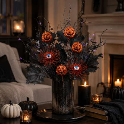 🖤 Tiges d'Halloween gothiques sombres – Élégance sinistre instantanée pour tout vase ou cheminée