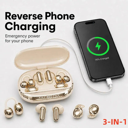 🔥 6-Earbud 3-in-1 Wireless Headphones & Emergency Phone Charger