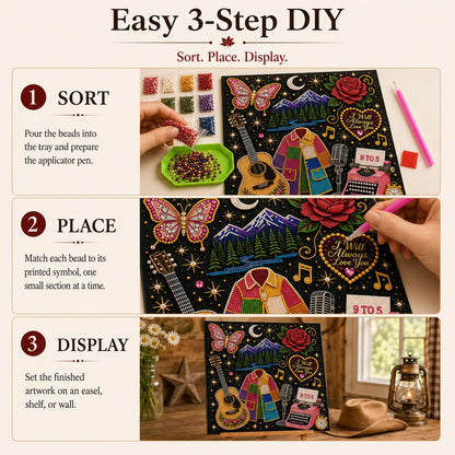 💥 LAST DAY 49% OFF – 🎤 Premium 3D Pearl Dolly Country Music Tribute Art Kit | Luxury Flocked Canvas with Scratch-Resistant Non-Fading Acrylic Resin Pearls & Faceted Drills DIY Keepsake Decor 💎✨