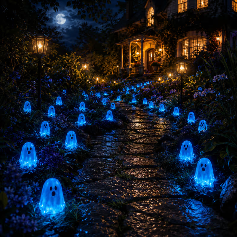 ⏳ Last day 50% OFF – 👻Glow In Dark Cute Ghost Resin Bead Set