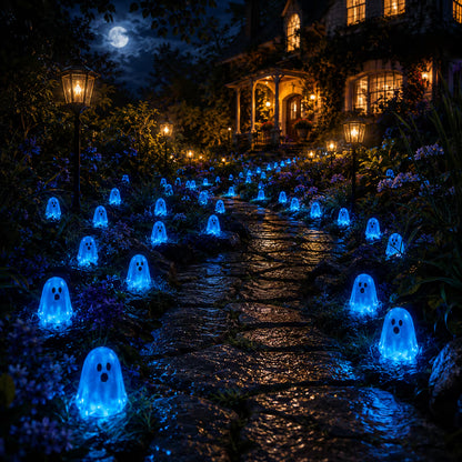 ⏳ Last day 50% OFF – 👻Glow In Dark Cute Ghost Resin Bead Set