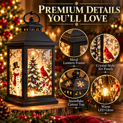 Interchangeable Crystal Lantern – Light-Up Holiday Décor