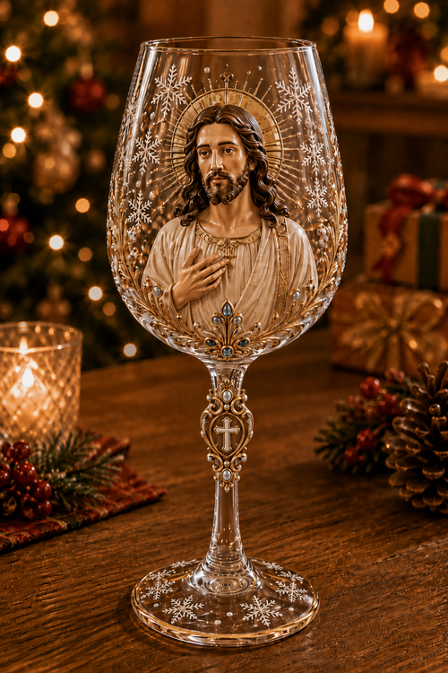 ✝️Faith & Grace 3D Christian Wine Glass Set ✨🎁