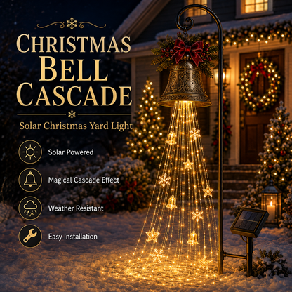 🔥Hot Sale 40% OFF🎄 Christmas Bell Cascade Solar Yard Light✨