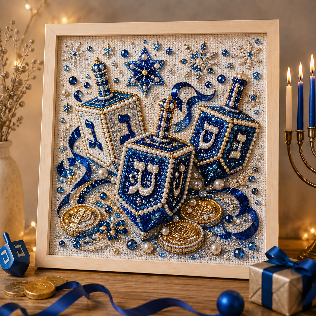 🎁DIY Hanukkah Pearl Art Kit ✨