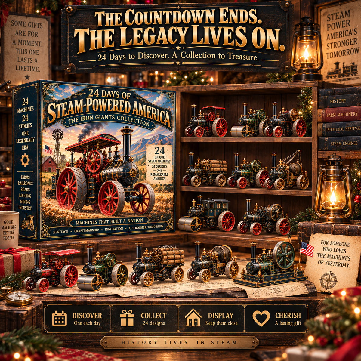 🔥 Ready to Fire Up the Past?! 🚂 2026 Steam-Powered America – 24 Days of Iron Giants & Legendary Machines!