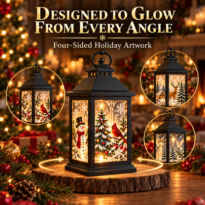Interchangeable Crystal Lantern – Light-Up Holiday Décor