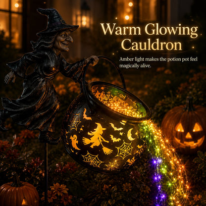 🔥HOT SALE 42% OFF✨🧙‍♀️Halloween Witch Cauldron Garden Light