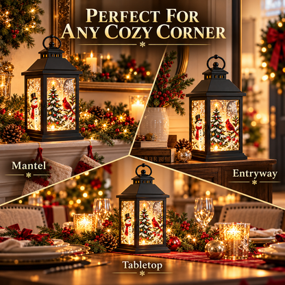 Interchangeable Crystal Lantern – Light-Up Holiday Décor