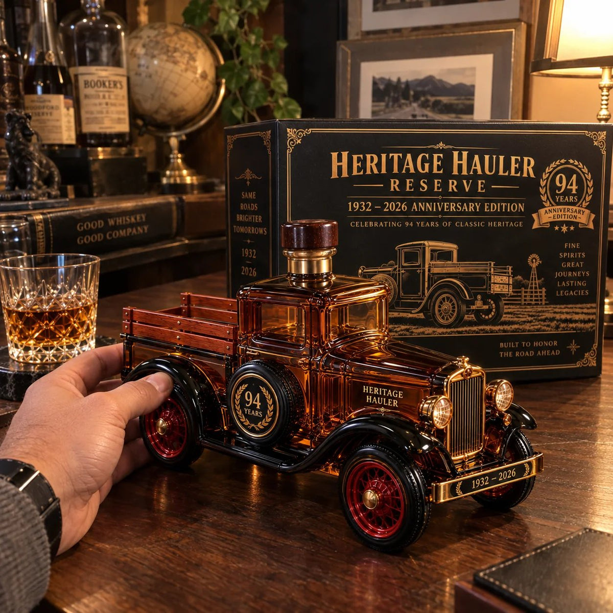🚚 Heritage Hauler Reserve – 94th Anniversary Vintage Truck Whiskey Decanter (1932–2026) | Collector's Edition Gift