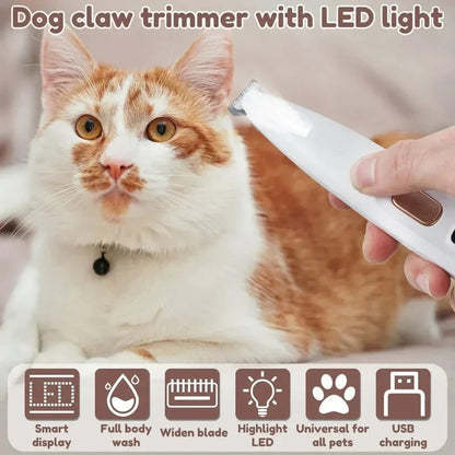 🐾 Rechargeable Pet Shaver – Waterproof & LED Light for Easy Home Grooming