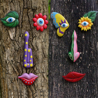🔥Colorful leafy tree face🍃+🦋Colorful Butterfly Tree Face Set🦋
