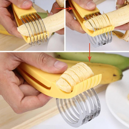 🍌Banana Slicer🍓Stainless Steel Strawberry 🥒 Cucumber Cutter - Dishwasher Safe