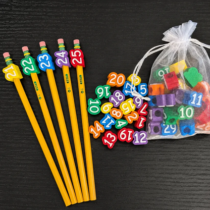 🎁Dernier jour -50% - Crayon Toppers Numérotés