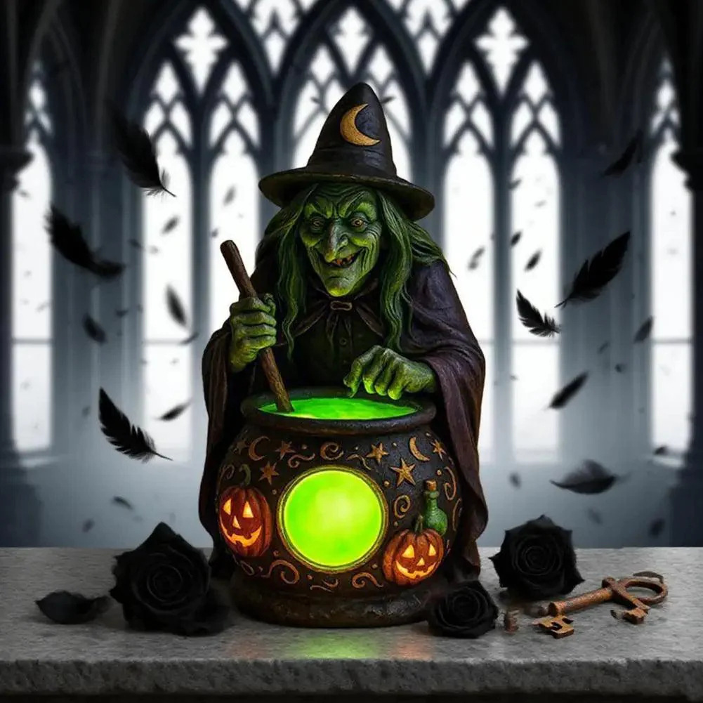 🔥Last Day 47% OFF🧙Solar-Powered Witch Cauldron Light for Halloween
