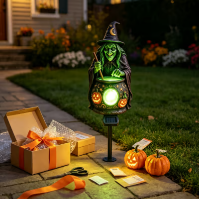 🔥Dernier jour : 47 % de réduction🧙Lumière de Chaudron de Sorcière Solaire pour Halloween