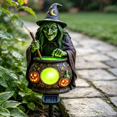 🔥Dernier jour : 47 % de réduction🧙Lumière de Chaudron de Sorcière Solaire pour Halloween