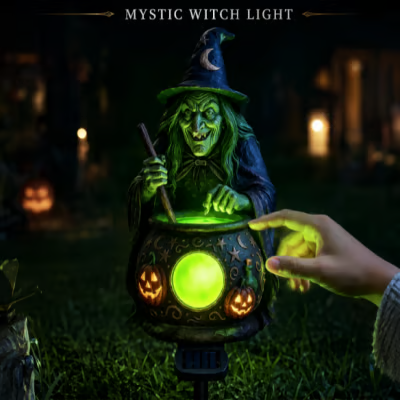 🔥Dernier jour : 47 % de réduction🧙Lumière de Chaudron de Sorcière Solaire pour Halloween