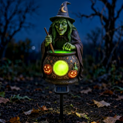 🔥Dernier jour : 47 % de réduction🧙Lumière de Chaudron de Sorcière Solaire pour Halloween