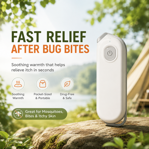 🔥Last Day 53% OFF-Portable Hot‑Compress Electric Itch‑Relief Device, Heating Soothing Stick for Adults and Toddlers for Outdoor Use