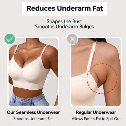 🔥🔥 Wireless Back‑less Solid‑Color Women's Bra