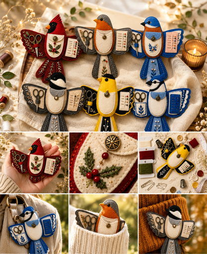 🐦 Bird-Shaped Felt Sewing Organizer DIY Kit