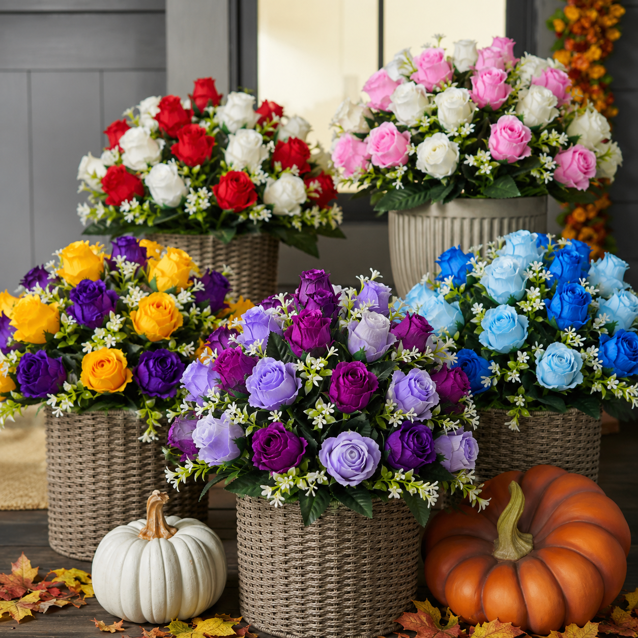 🔥Last Day 70% OFF🌹‑Faux Rose Flower Bouquet‑Waterproof, Long‑Lasting, No Need To Water