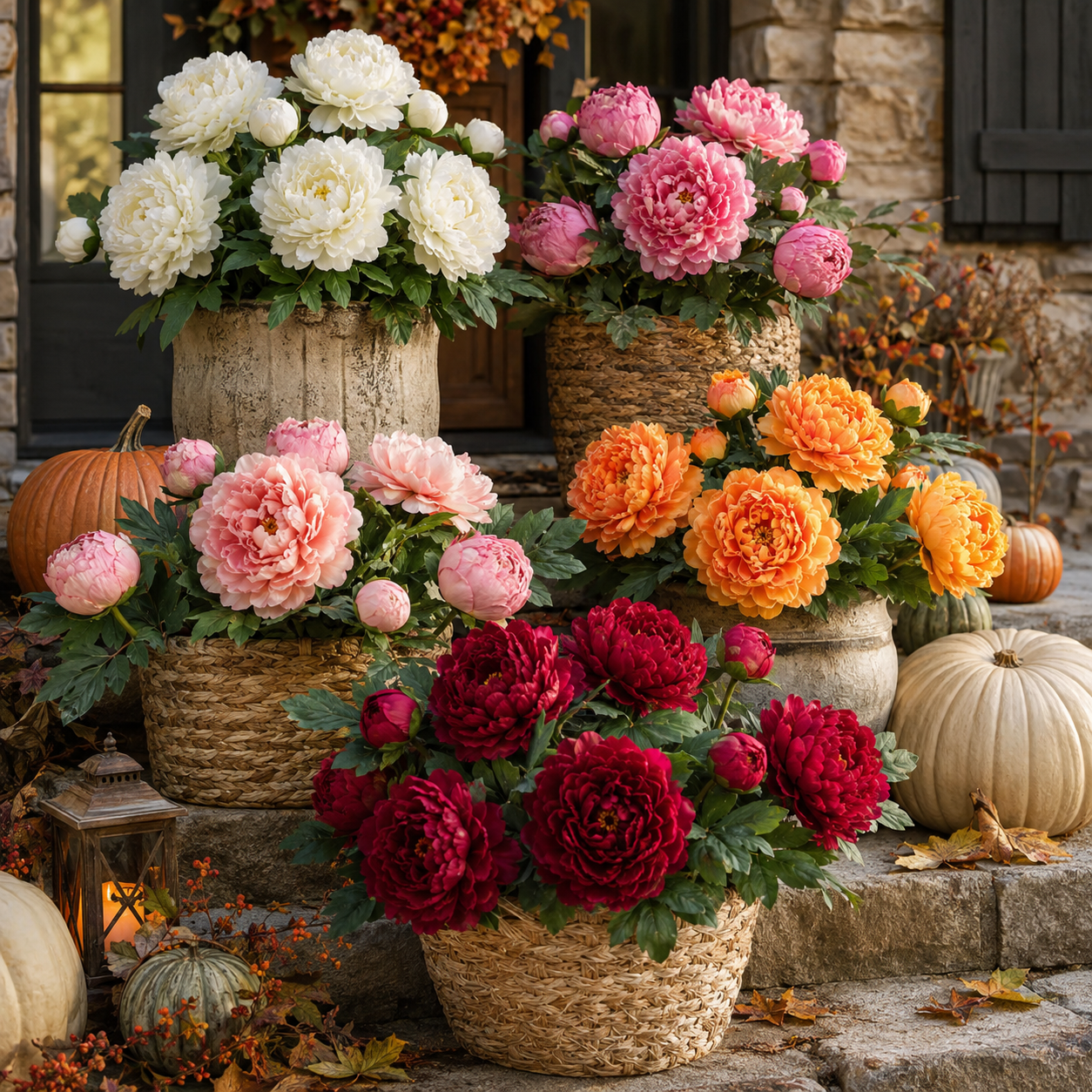 💥Last Day 70% OFF🌸‑Artificial Peony Stems‑UV Resistant, Waterproof, Realistic Looking