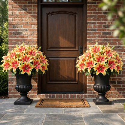 🔥Last Day 69% OFF💐‑Faux Lily Blooms‑UV Resistant, Waterproof, Windproof