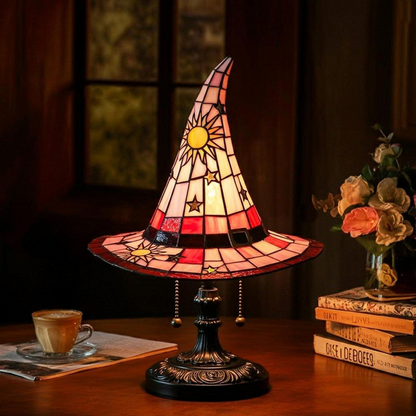 ♠️Witch Hat Night Light & Stained Glass Witch Hat Lamp🎁