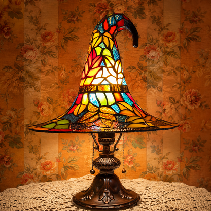 ♠️Witch Hat Night Light & Stained Glass Witch Hat Lamp🎁
